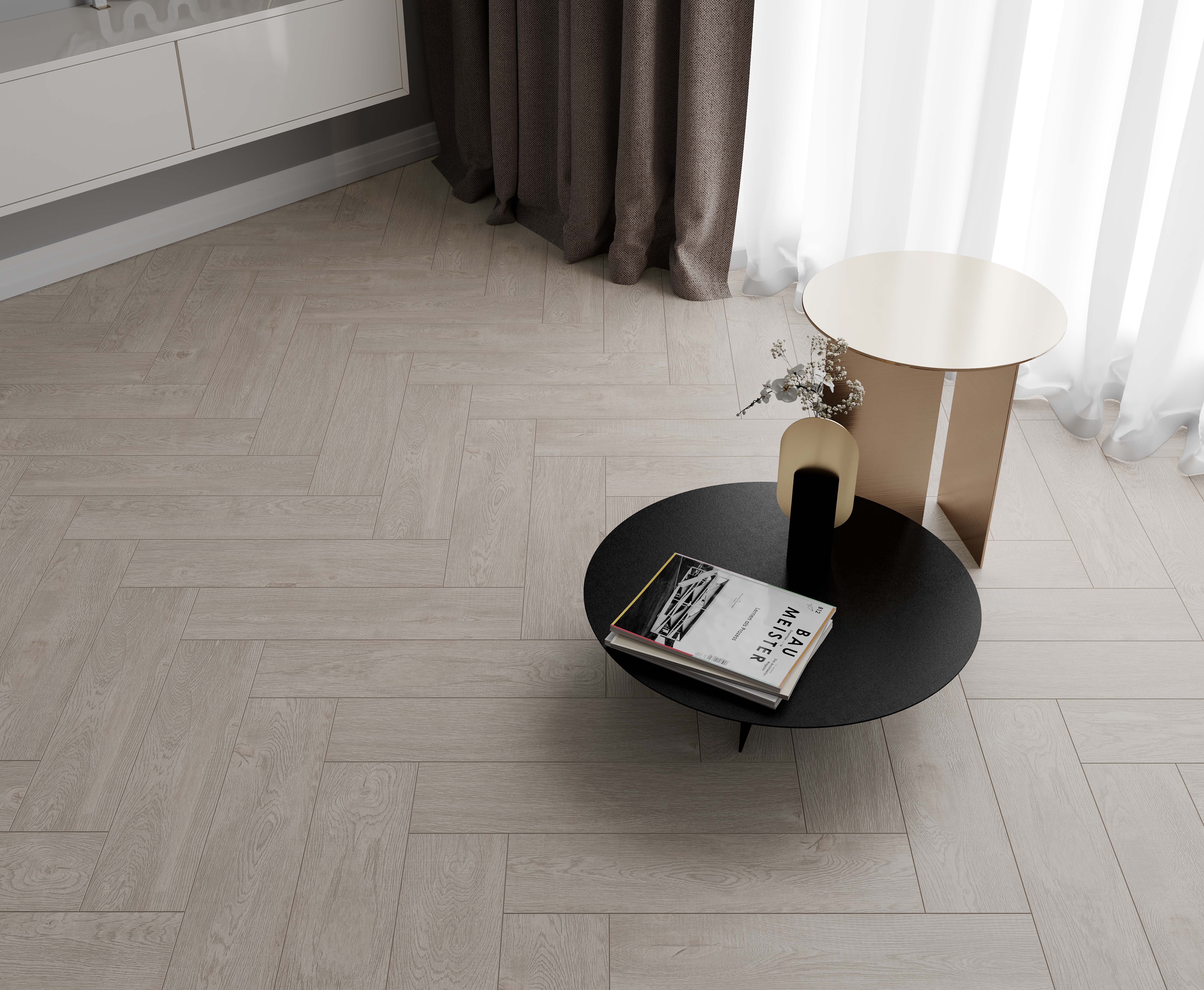 Керамогранит Laparet Vitus белый 14.7x59.4 матовый