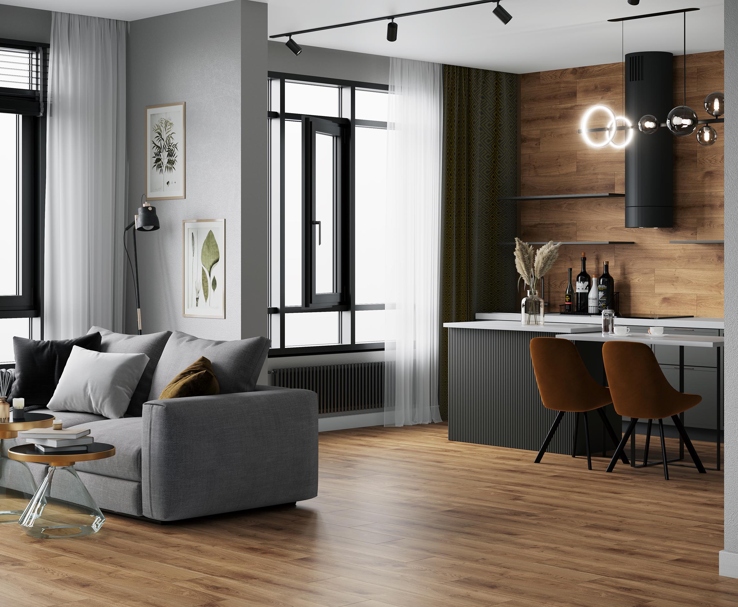 Керамогранит Laparet Latina Brown коричневый 20x120 матовый