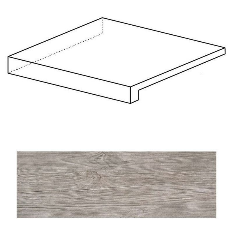 Ступень угловая левая Axi Silver Fir Scalino Angolare Sx ANL2 22.5x22.5