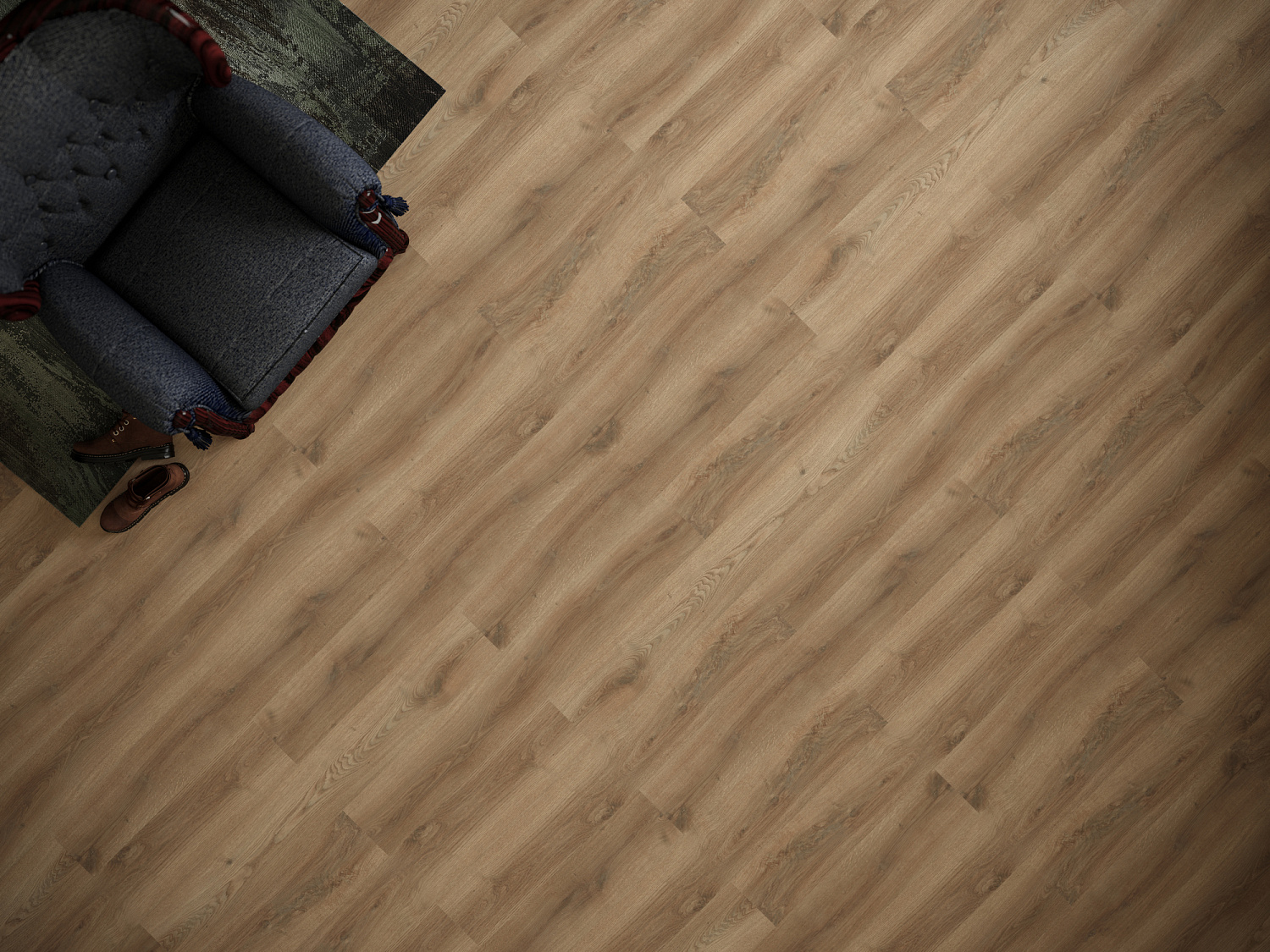 Кварцвиниловая плитка Fine Floor Light FF-1378 Дуб Гессен кварц винил напольный