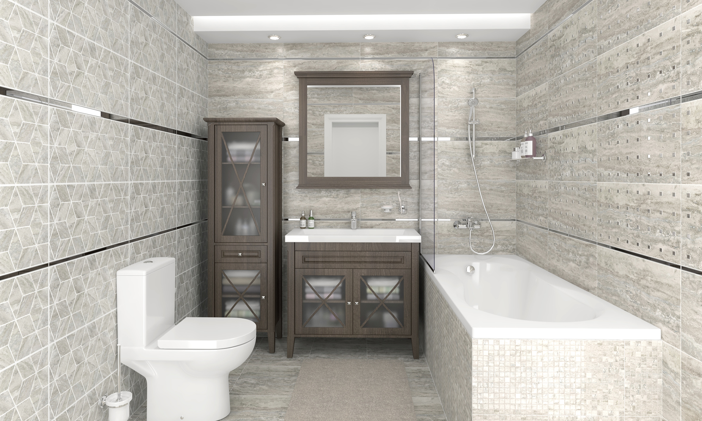 Мозаика Laparet Echo серый 30x30 матовый