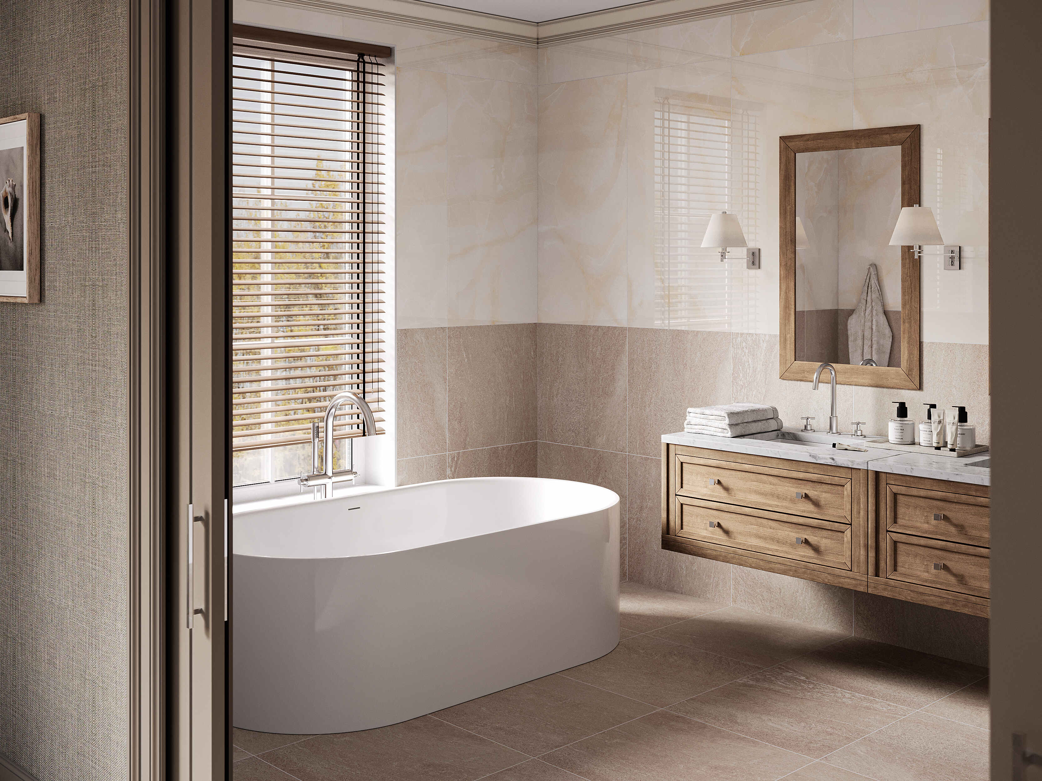 Керамогранит Estima BZ02 Belize Grey BZ02/PS_NC/60x120x10R/GW серый 60x120