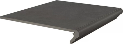 Ступень Kerama Marazzi KM4040G0041NGTF фронтальная Хадду серый темный матовый 34x40.2