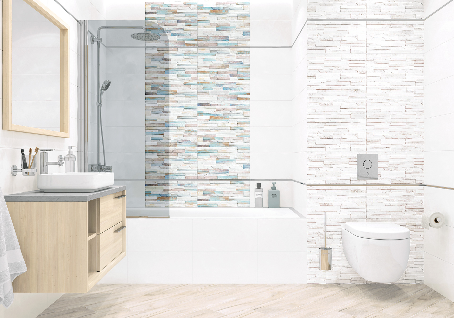 Керамическая плитка Alma Ceramica Маттон TWU09MTN604 разноцветный 24.9x50