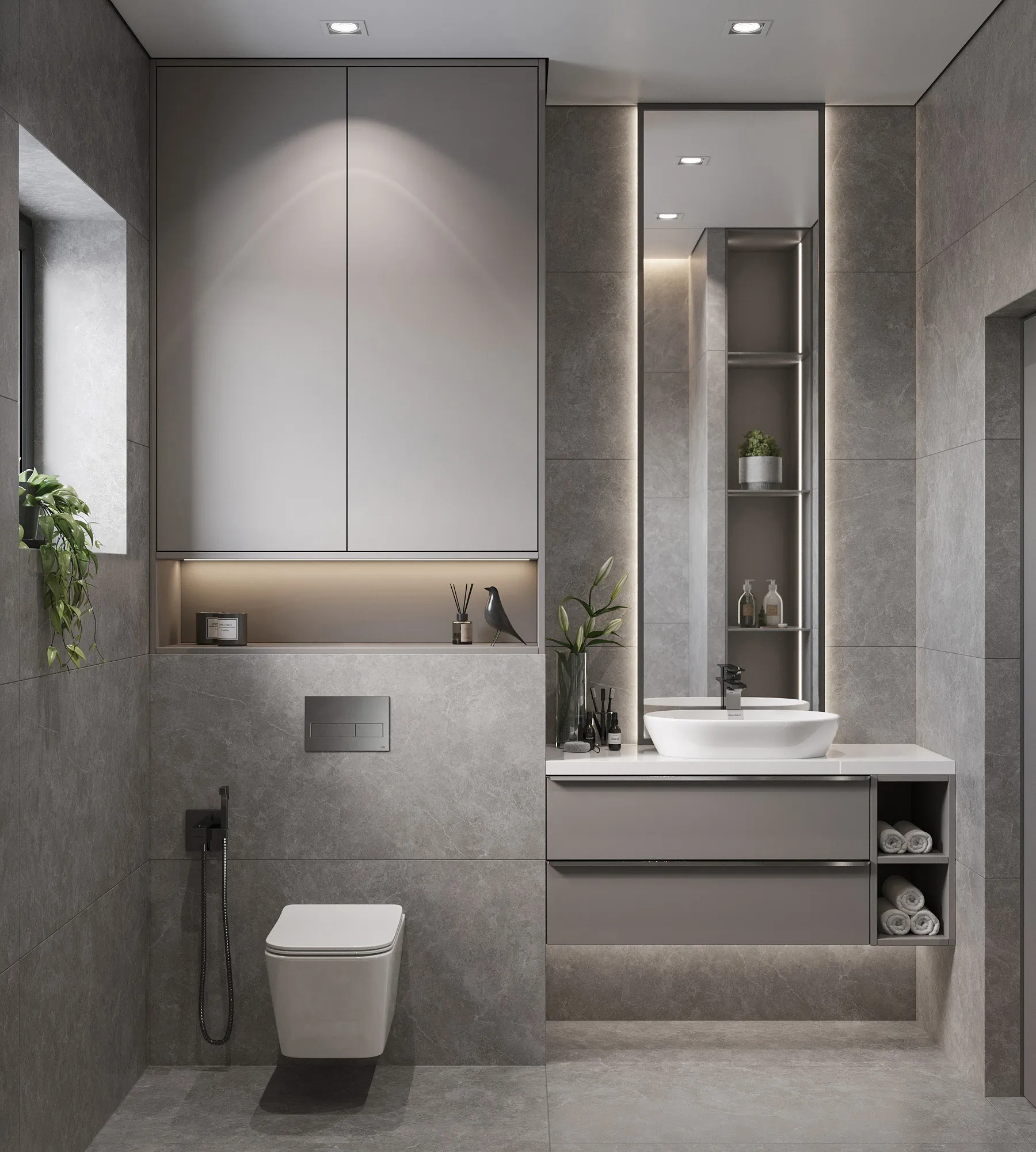 Керамогранит Креанза SL1003-A Oviedo Silver Solido 60x120 серый