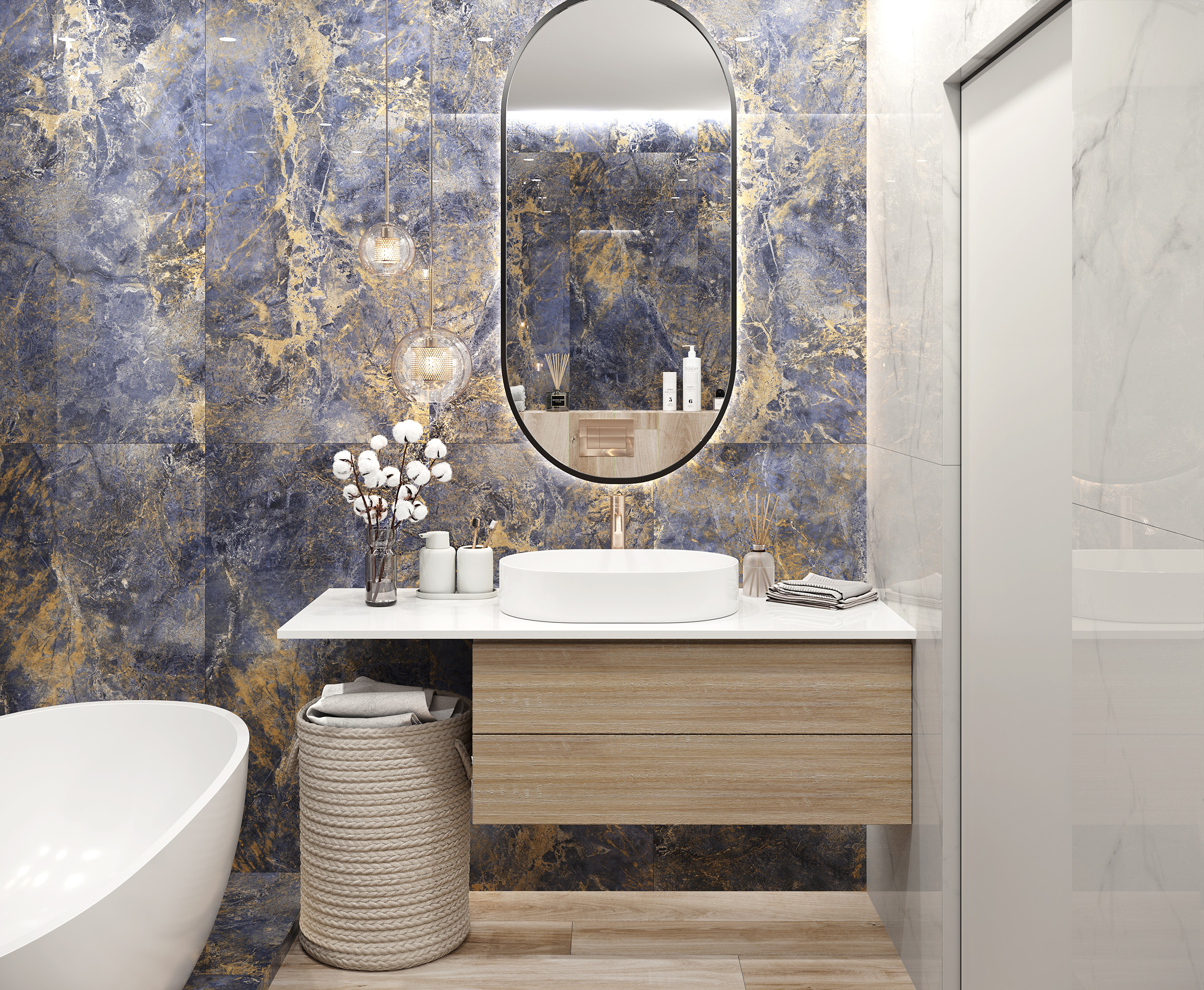 Керамогранит Laparet Krazzy Blue 60x60 полированный