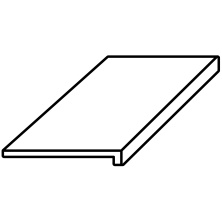 Ступень ColiseumGres Ардезия Уайт фронтальная 620070002375 белый 33x120