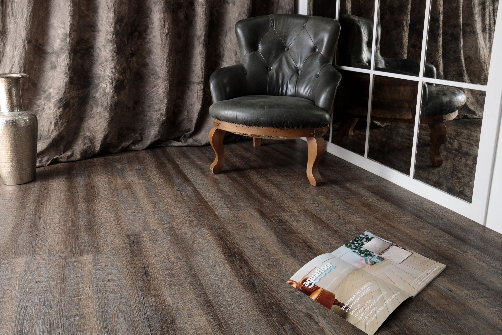 Кварцвиниловая плитка Aqua Floor Nano AF3215N 1221x180 Дуб Светлый замковый кварц винил напольный