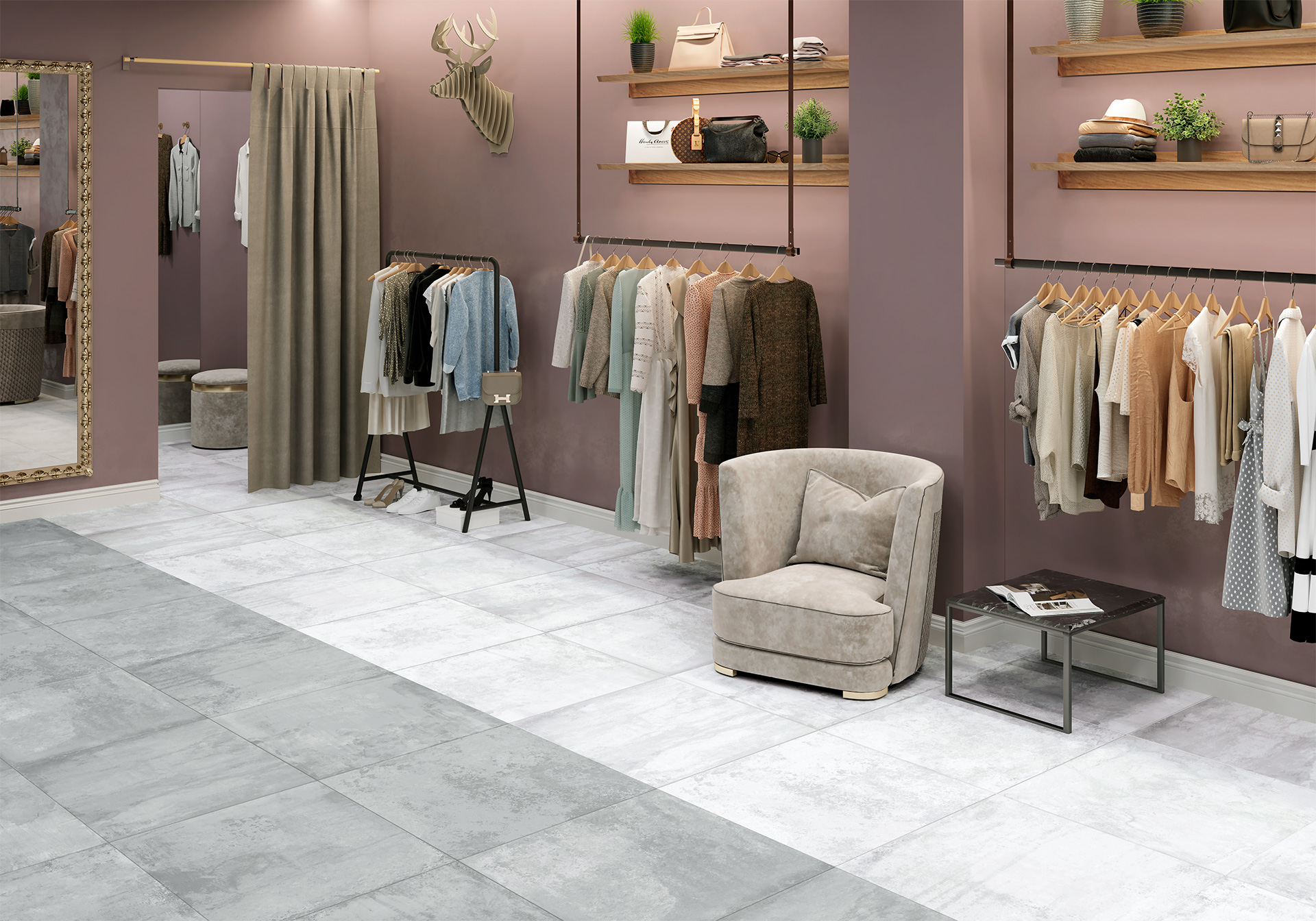 Керамогранит Alma Ceramica Цементо GFA57CMT04R бежевый 57x57