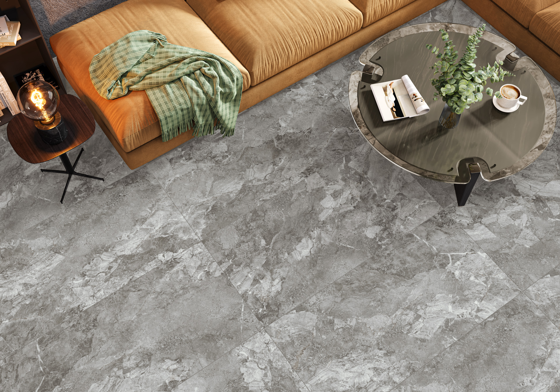 Керамогранит Alma Ceramica Рок Лайн GFU6060RKL07R серый 60x60