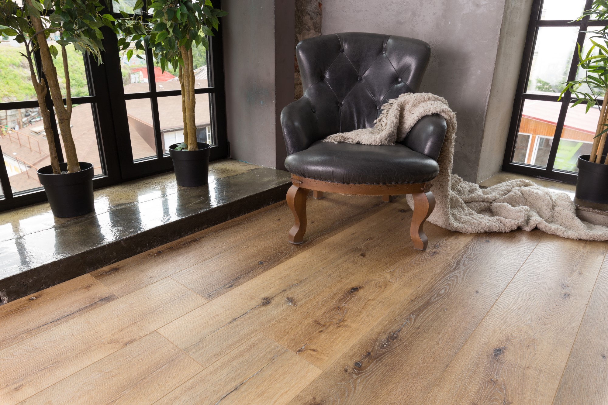 Кварцвиниловая плитка Aqua Floor Realwood XL Glue AF8002XL Glue 1524x228 Дуб Светлый замковый кварц винил напольный