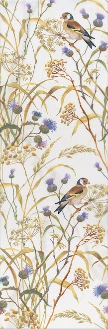 Декор Kerama Marazzi SST\A02\12105R Астория Птицы белый обрезной 25x75