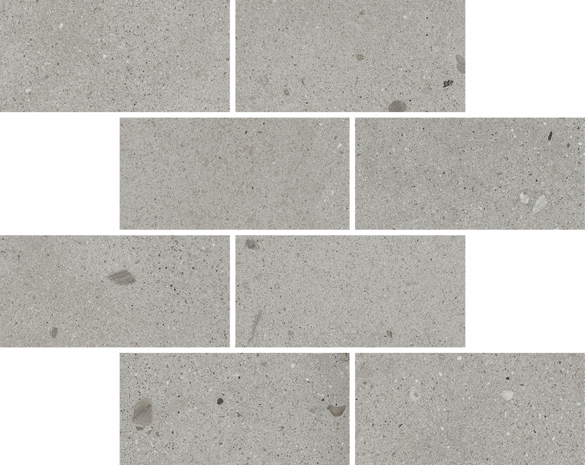 Мозаика Italon Авангард Сильвер Минибрик 610110001213 серый 23.7x29.5