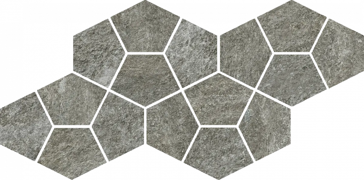 Мозаика Италон Магма Фог Призм 620110000247 серый 20.5x41.3