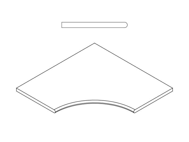 Бортик угловой закругленный Italon District X2 Sand 60x60