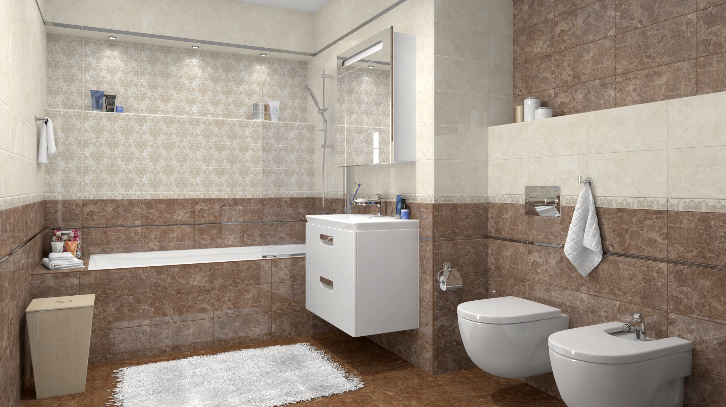 Бордюр (56-03-11-497) Laparet Persey бежевый 5x40 глянцевый