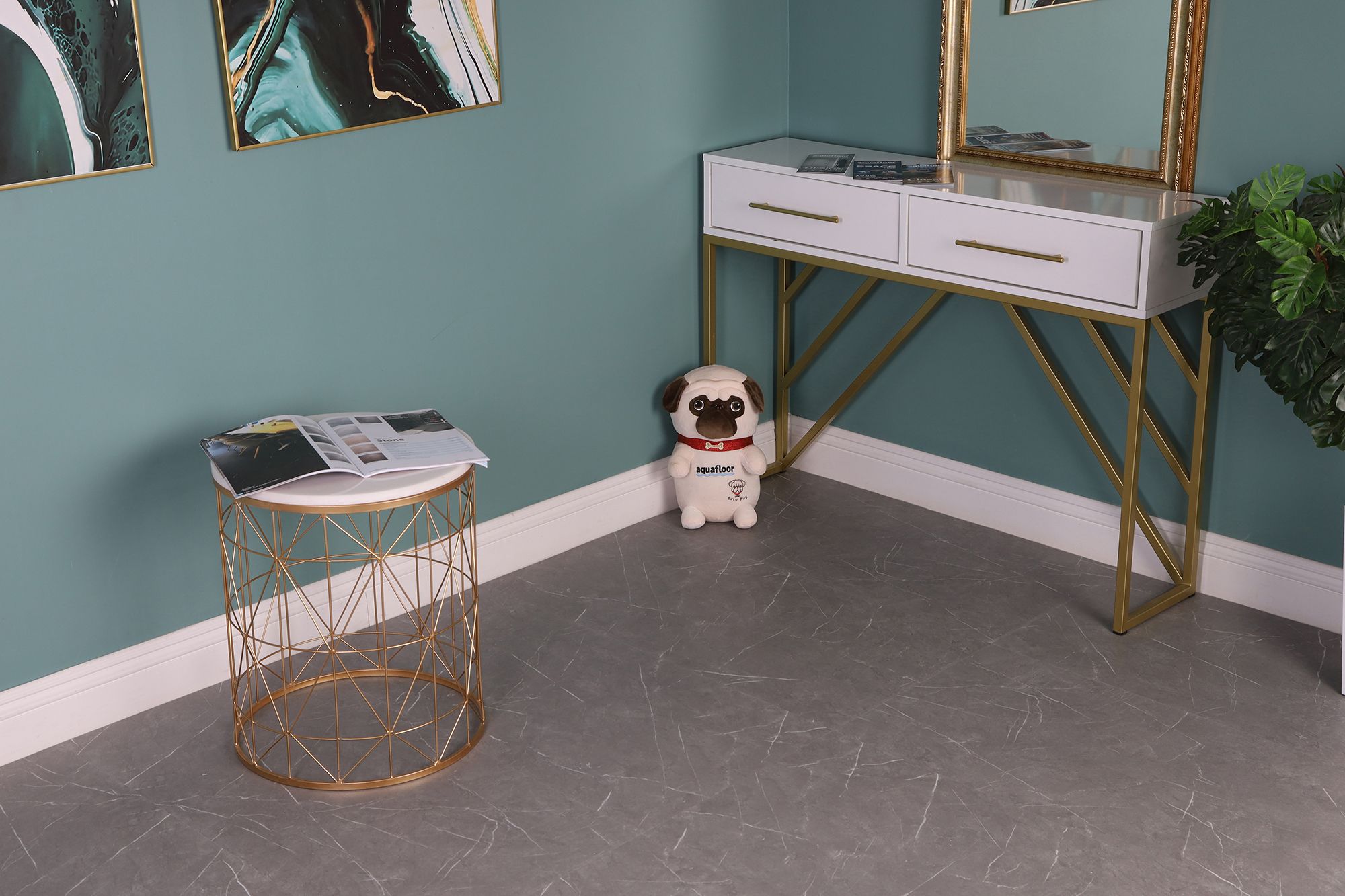 Кварцвиниловая плитка Aqua Floor Stone XL AF5011OSXL 940x470 Оникс Светлый замковый кварц винил напольный