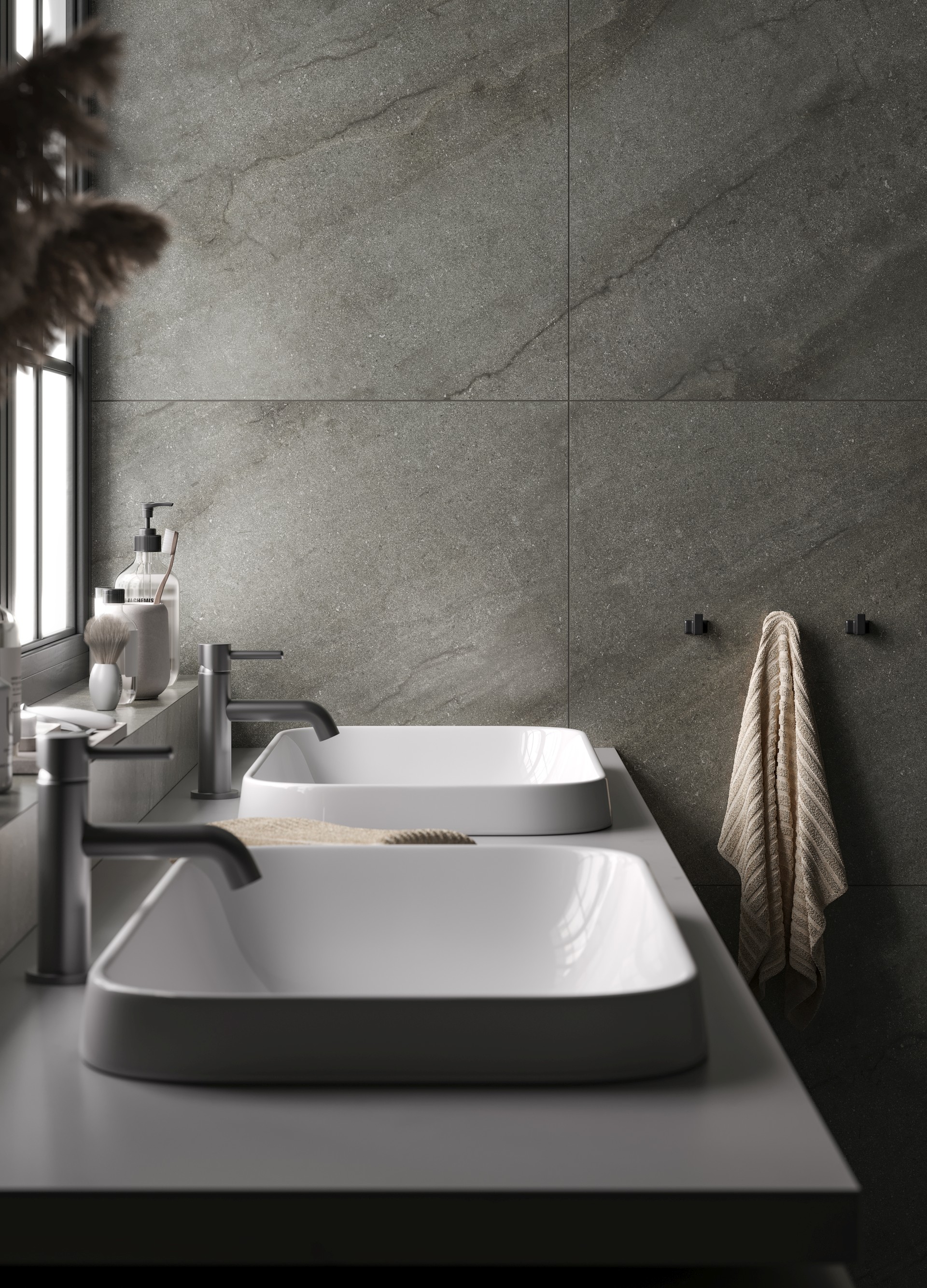 Плинтус Керранова Bereg Grey Beige K-2403/MR/p01/76x600x9 серый