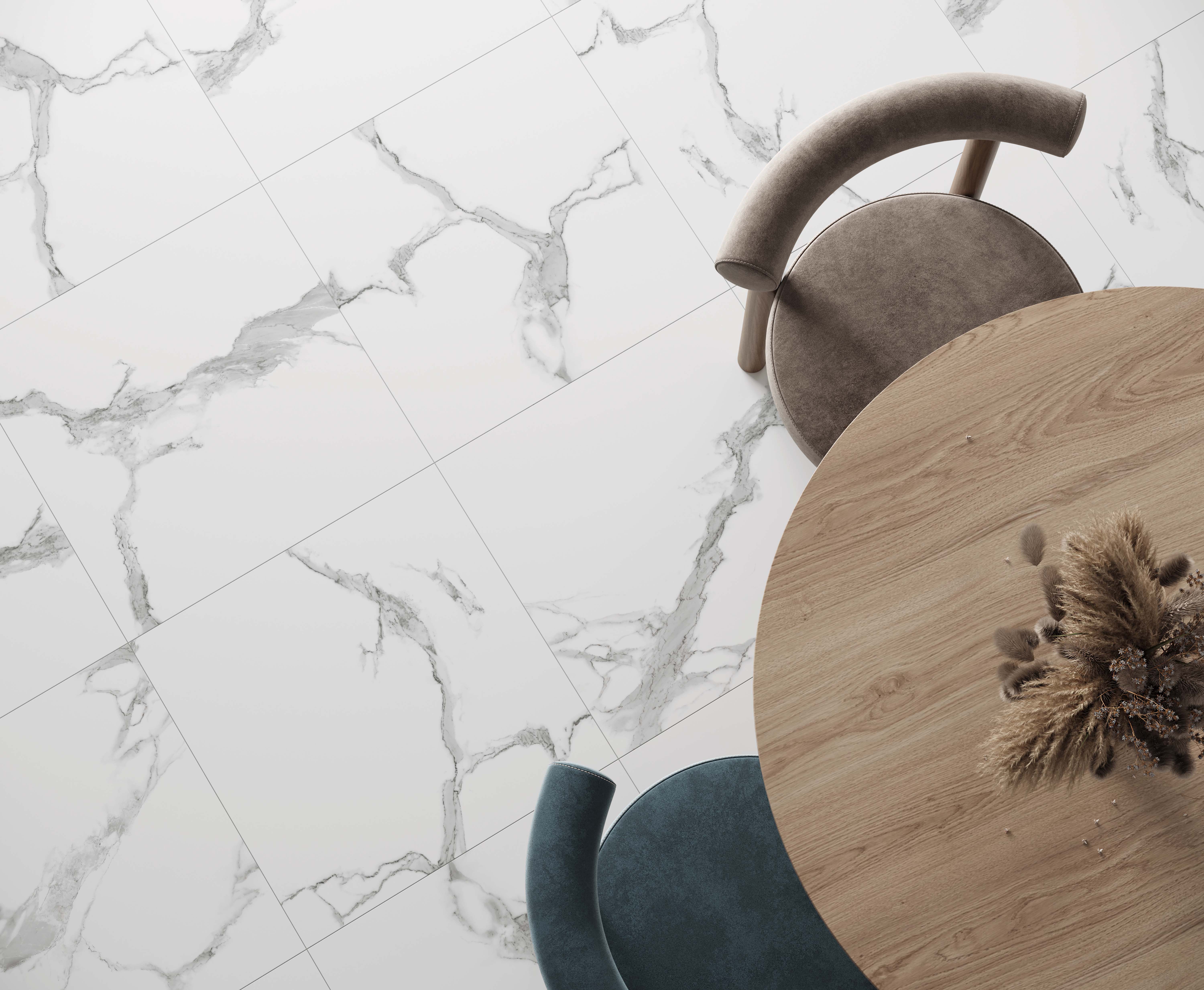 Керамогранит Laparet Statuario Crown белый 60x60 сатинированный