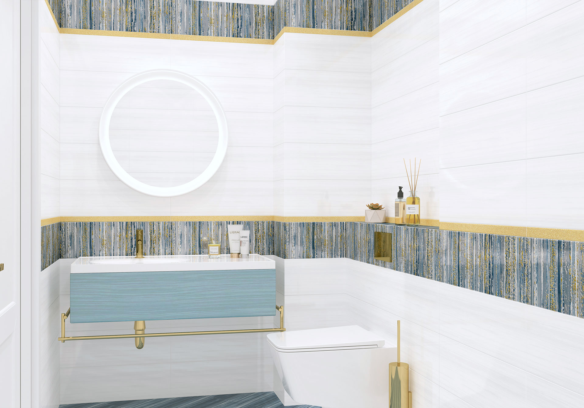 Керамическая плитка Alma Ceramica Тори TWA11TOR606 синий 20x60