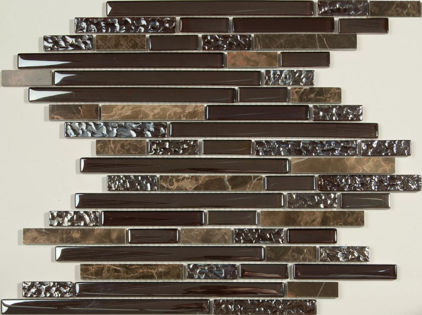 Мозаика NSmosaic S-818 стекло камень коричневый 30.5x29.8