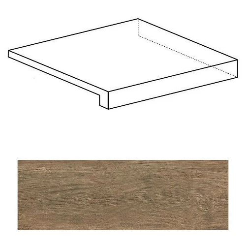 Ступень угловая правая Axi Brown Chestnut Scalino Angolare Dx ANLZ 22.5x22.5