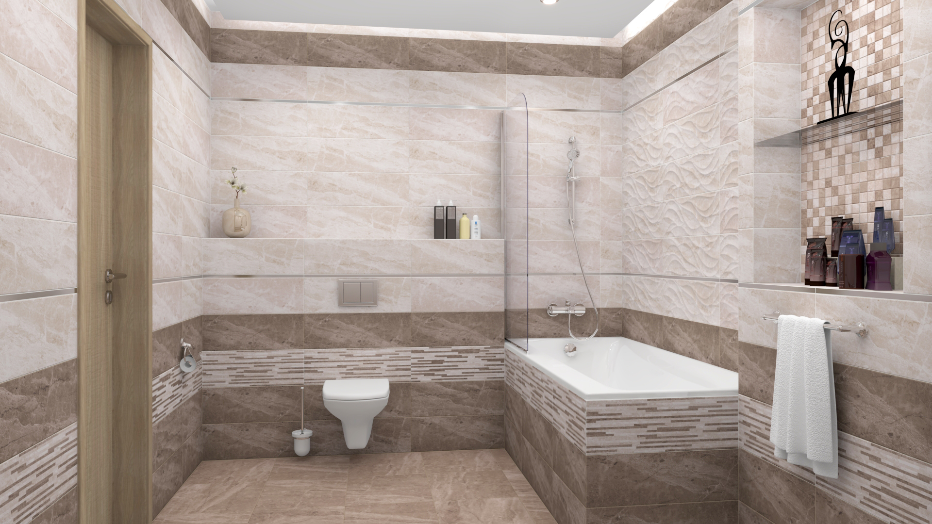 Мозаика (PGS2) Laparet Pegas коричневый+бежевый 30x30 матовый