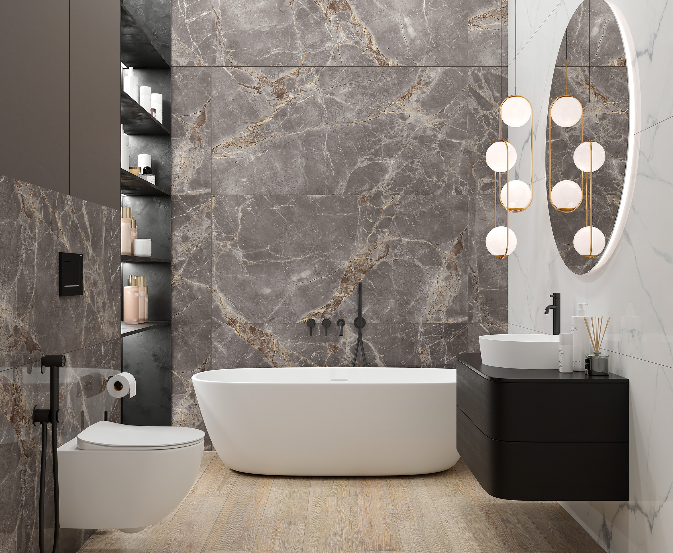 Керамогранит Laparet Nebula Grey 80x80 полированный