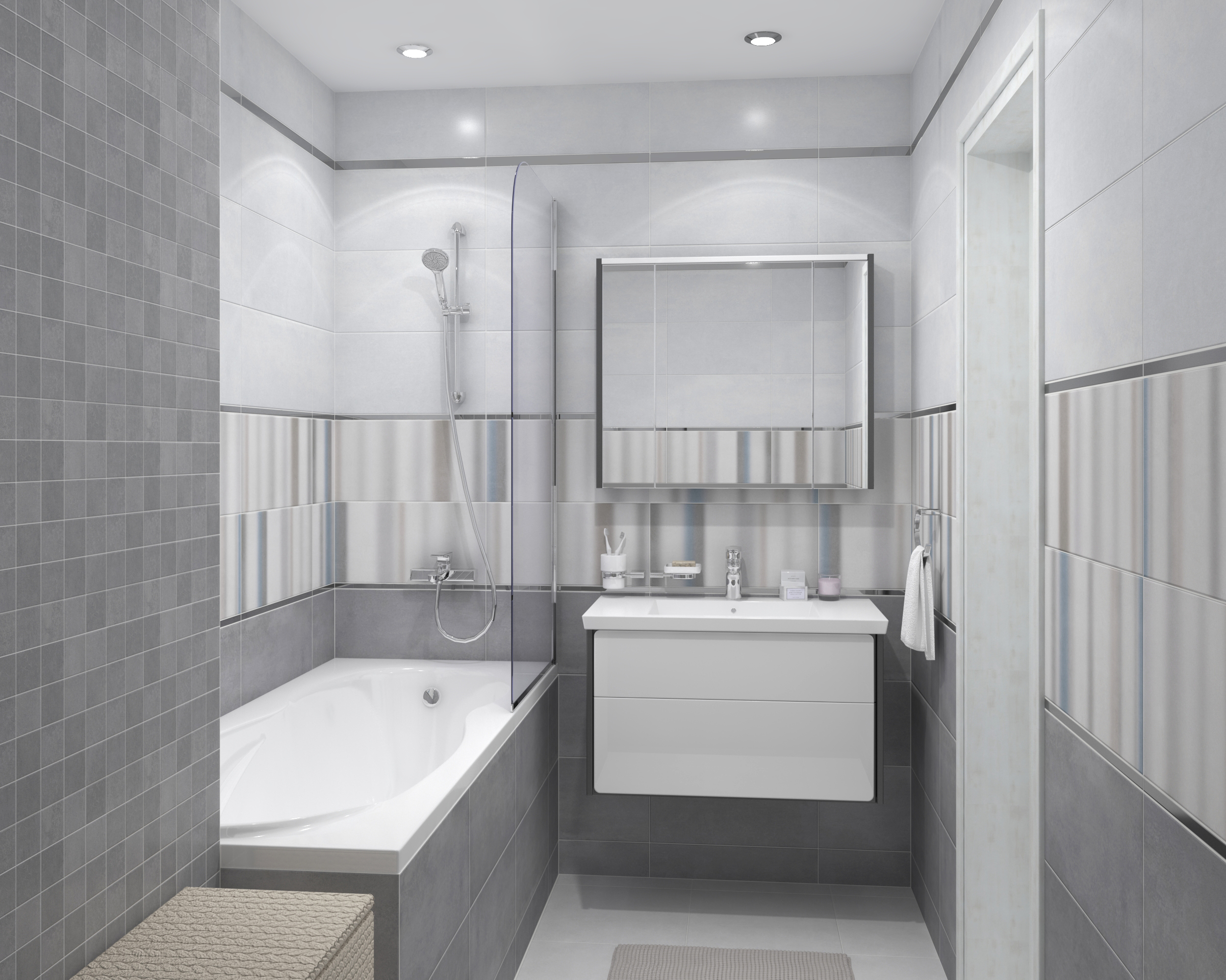 Мозаика (MM34042) Laparet Depo мозаичный серый 25x25 матовый