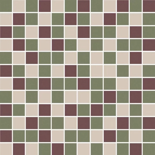 Декор Kerama Marazzi KMD2MSM011MN Темари мозаичный микс зеленый, бордовый, бежевый светлый матовый 29.8x29.8