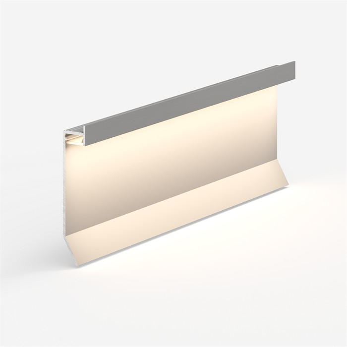 Теневой плинтус универсальный Laconistiq Novel МАХ Серебристый анод. 15x70x3000мм зазор 60мм