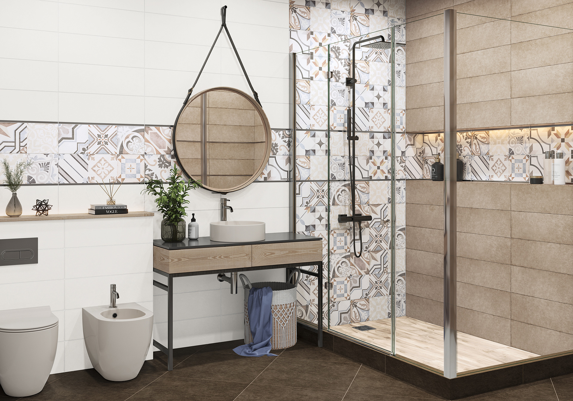 Керамическая плитка Alma Ceramica Коста Рика TWA11COR014 разноцветный 20x60