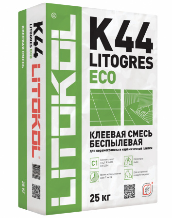 Клей для плитки, керамогранита и камня Литокол LITOGRES K44 25кг ECO С1