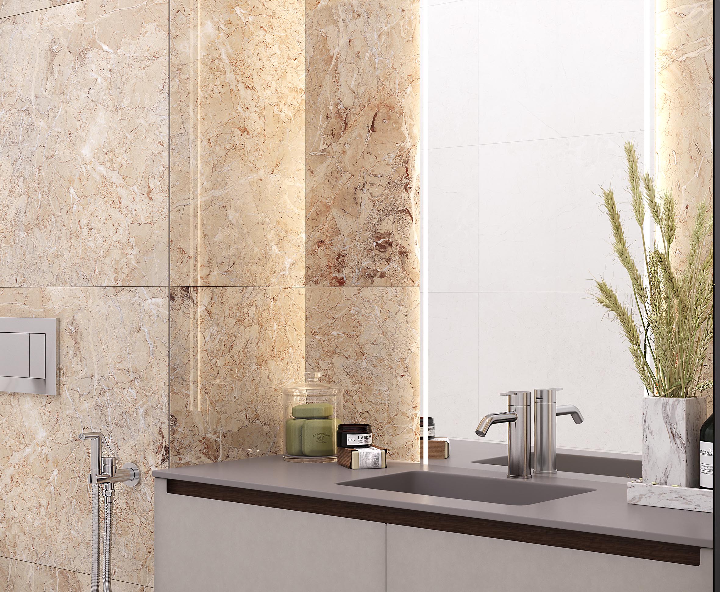 Керамогранит Laparet Brecia Antic Brown 60x60 полированный