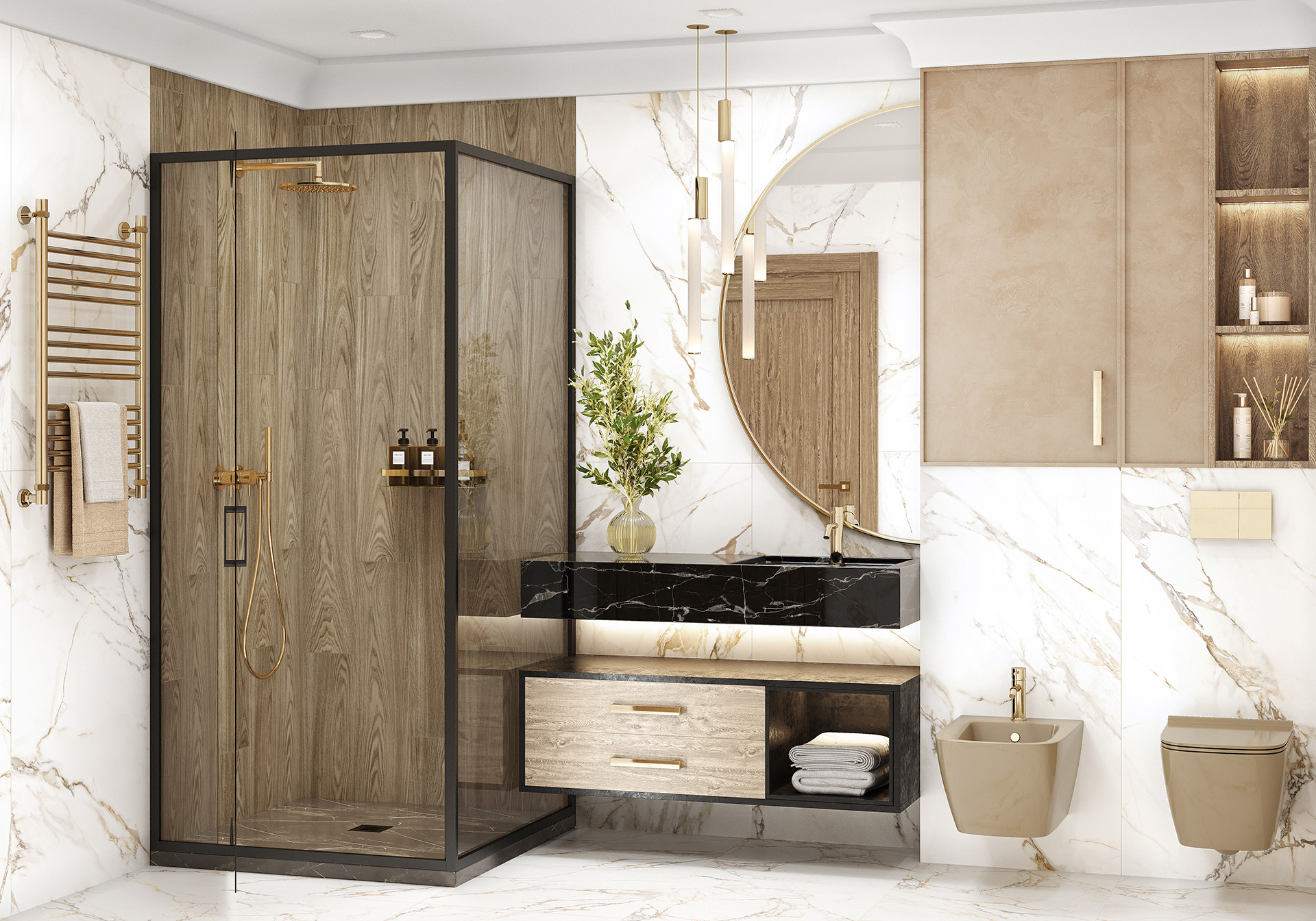 Керамогранит Alma Ceramica Тренди GFU60120TRD04R белый 60x120