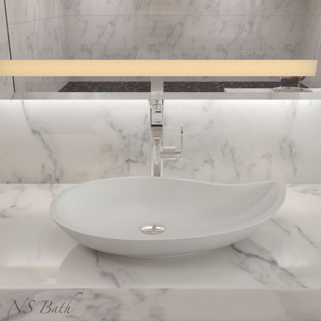 Раковина из искусственного камня NSBath NST-6538 глянцевая/матовая