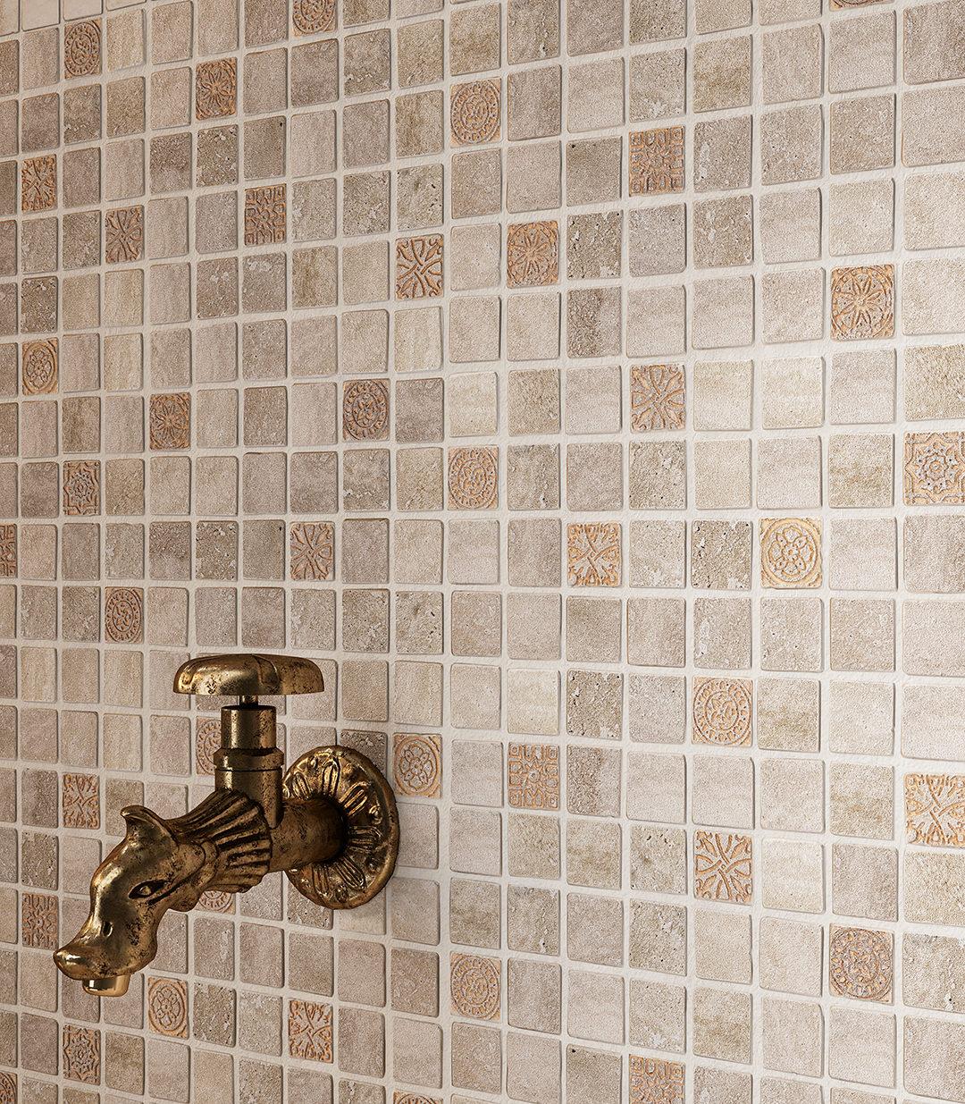 Мозаика Керама Марацци MBD008 Риальто Антика 4 мозаичный бежевый матовый 30х30