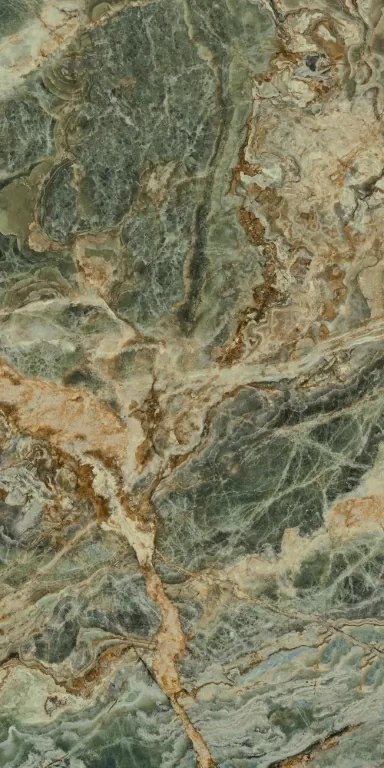 Панно Kerama Marazzi SG593522RB\D Панно Риальто Нобиле 2 зеленый лаппатированный обрезной 119.5x238.5