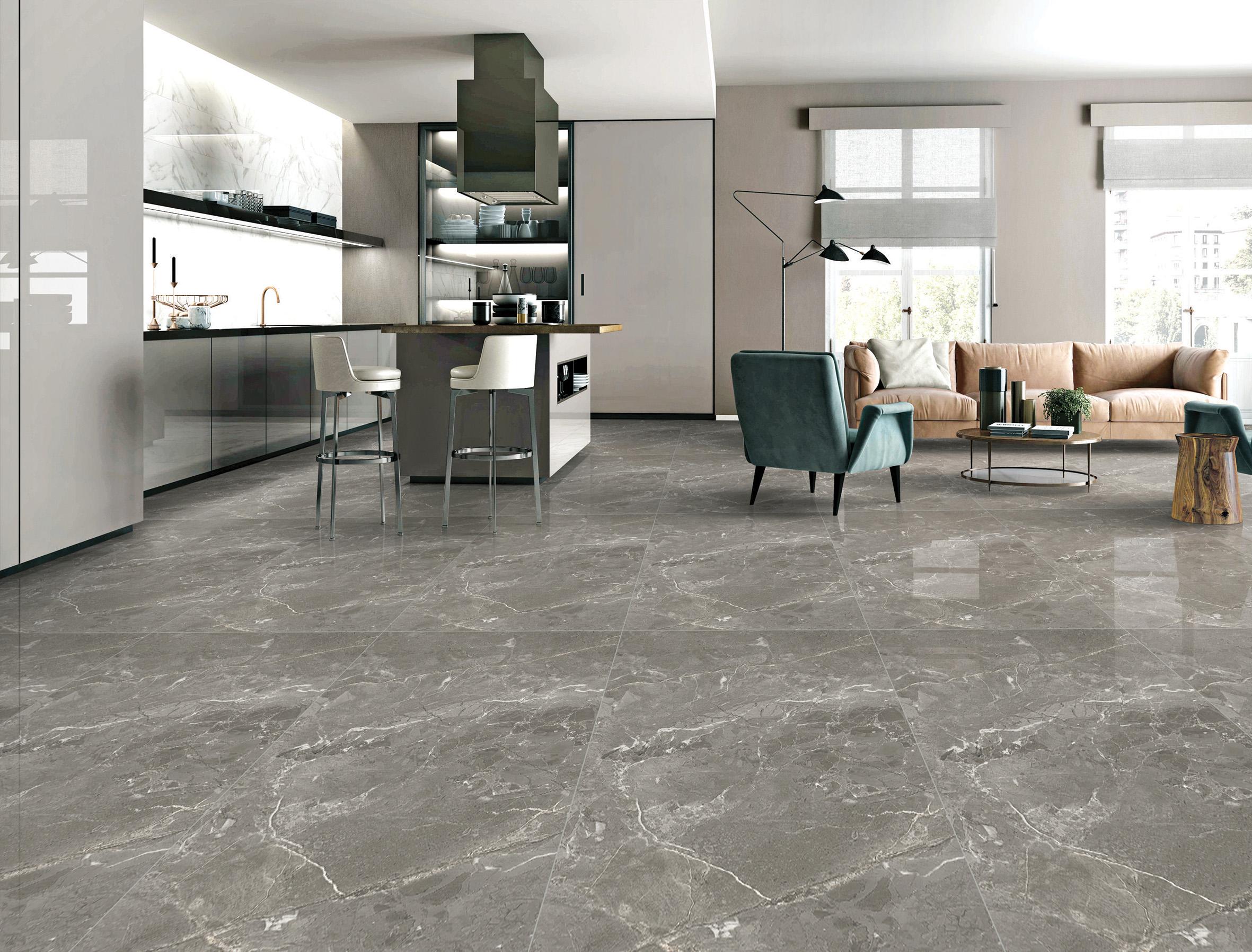Керамогранит Laparet Romano Grey серый 60x60 полированный