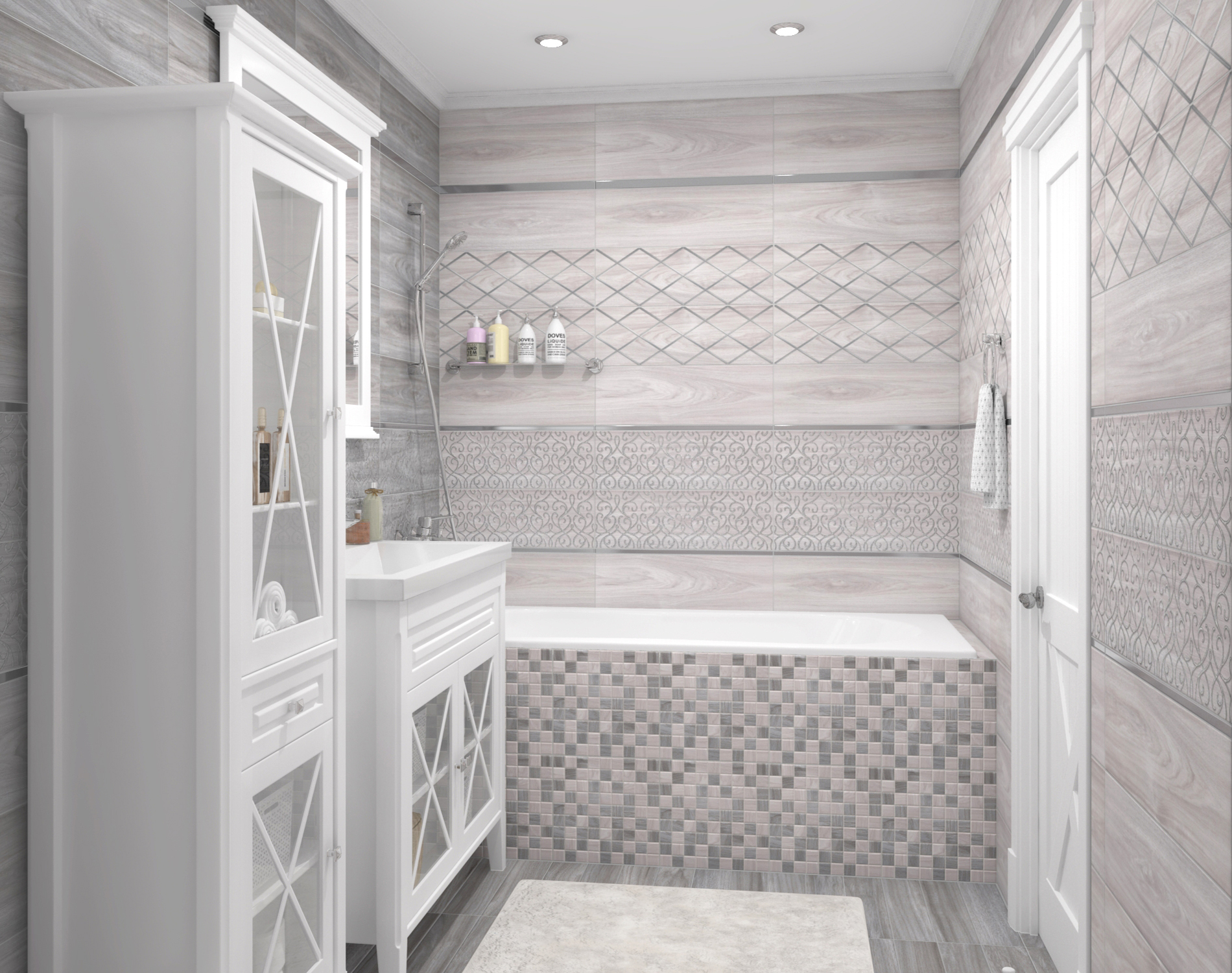 Мозаика (ENV-2) Laparet Envy коричневый+бежевый 30x30 матовый