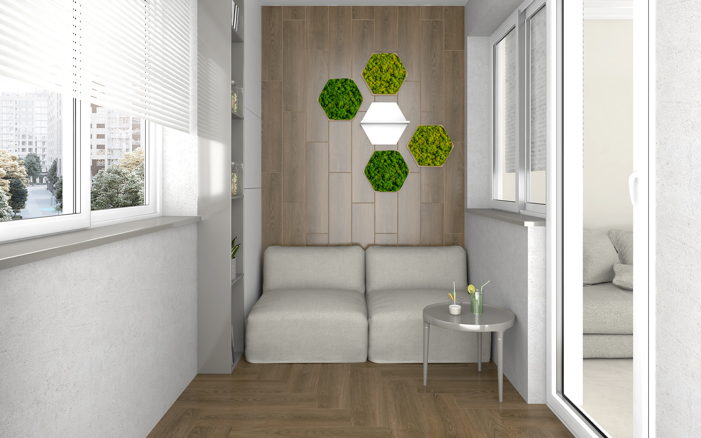 Керамогранит (SG706690R) Laparet Madera серый 20x80 матовый