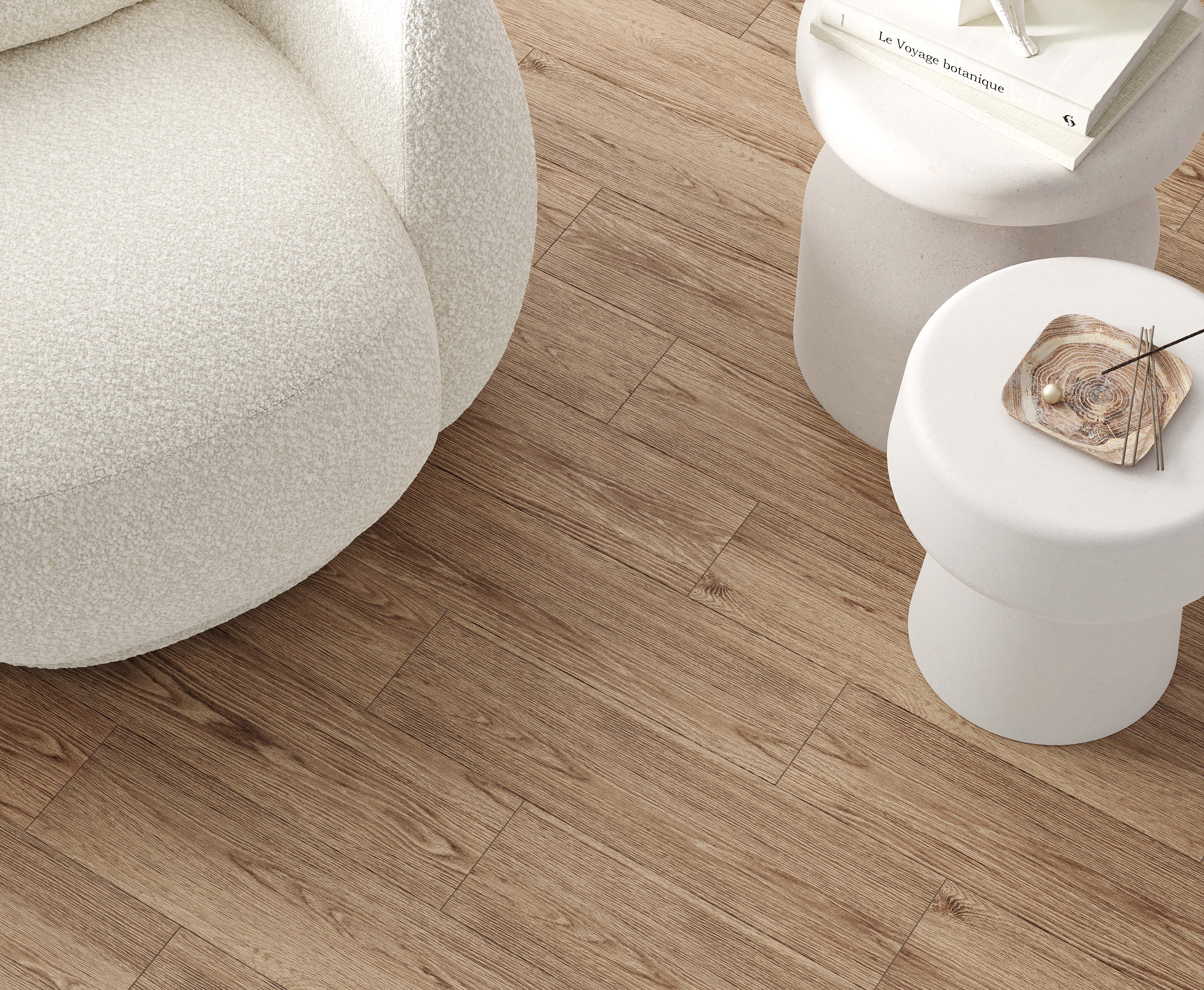 Керамогранит Laparet Wisdom коричневый 14.7x59.4 матовый