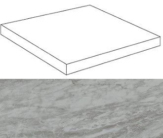 Ступень угловая правая Marvel Bardiglio Grey Scalino Ang. Dx ATEG 33x33