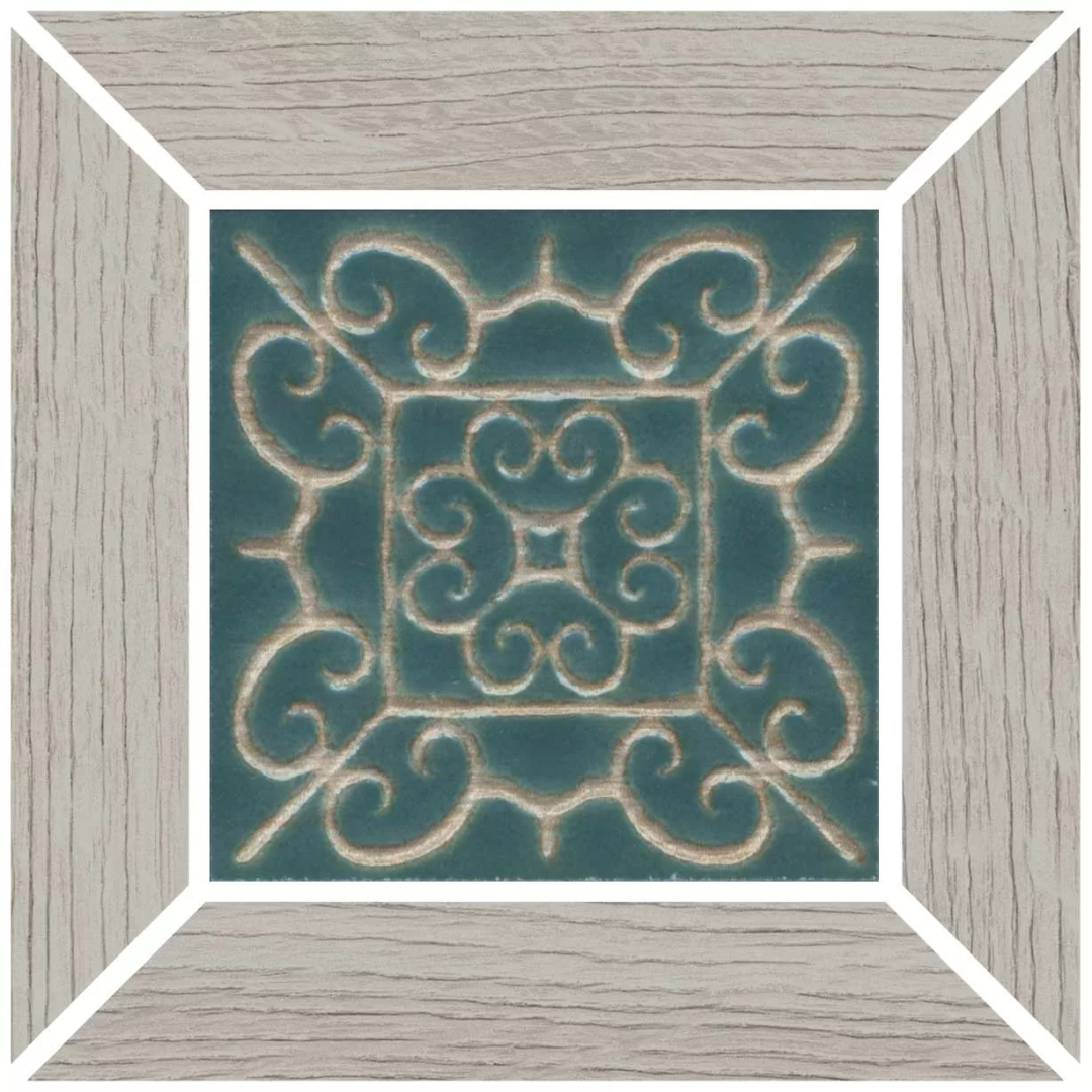 Вставка Kerama Marazzi ID151 Тровазо наборный серый светлый матовый 13x13