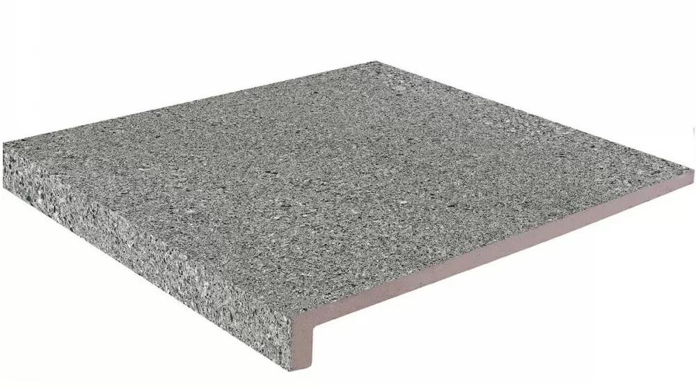 Ступень Эксагрэс Peldano Recto Milan Gris Antislip фронтальная 33x33 серый