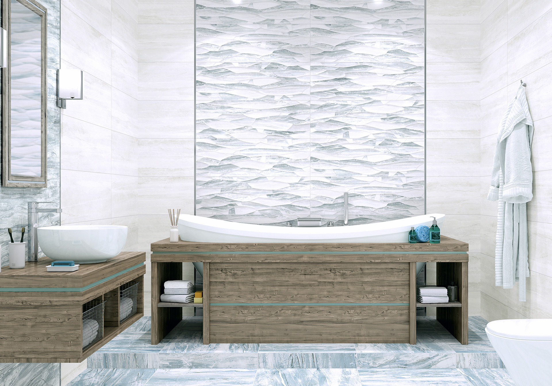 Керамогранит Alma Ceramica Денвер GFU04DNV66L голубой 60x60