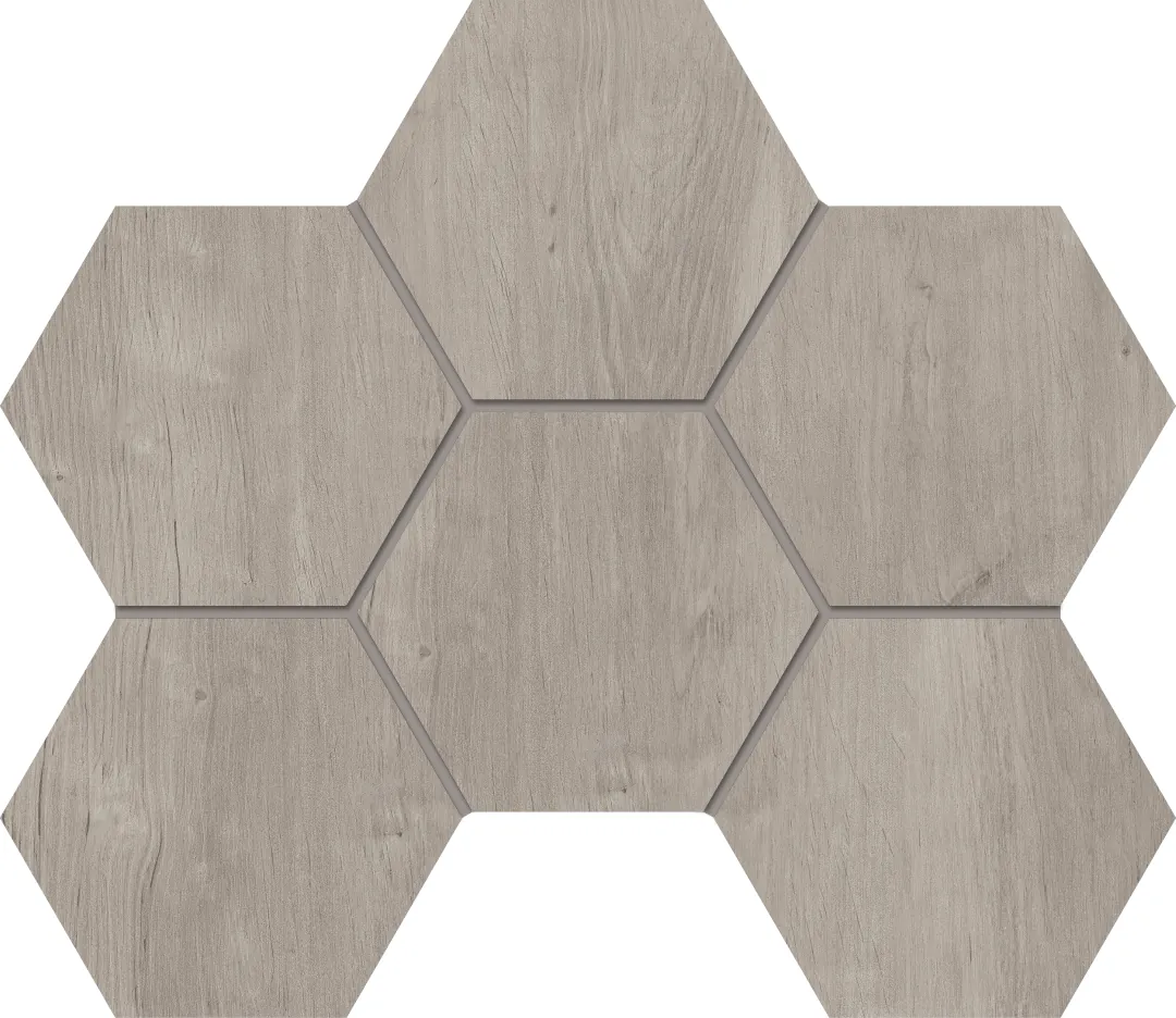 Мозаика Estima SF03 Soft Wood Hexagon Grey 25x28.5 серый