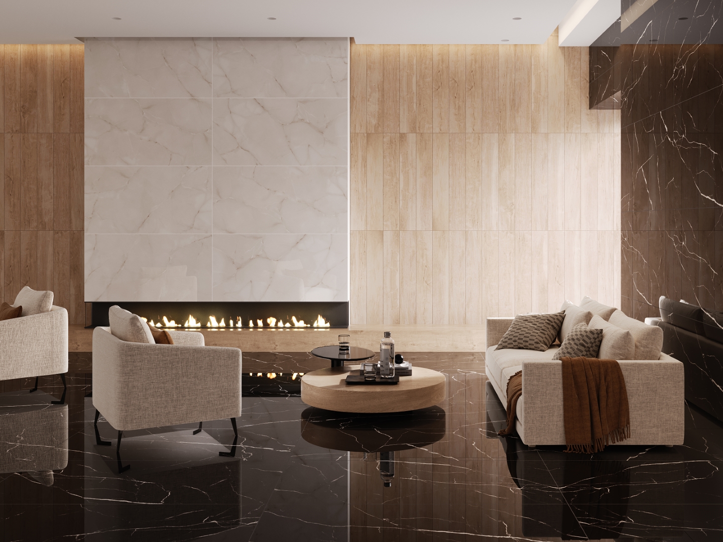 Керамогранит Onlygres MOGXL4001 Marble Brown MOGXL4001/PS_NC/80x160x9R/GW бежевый 80x160
