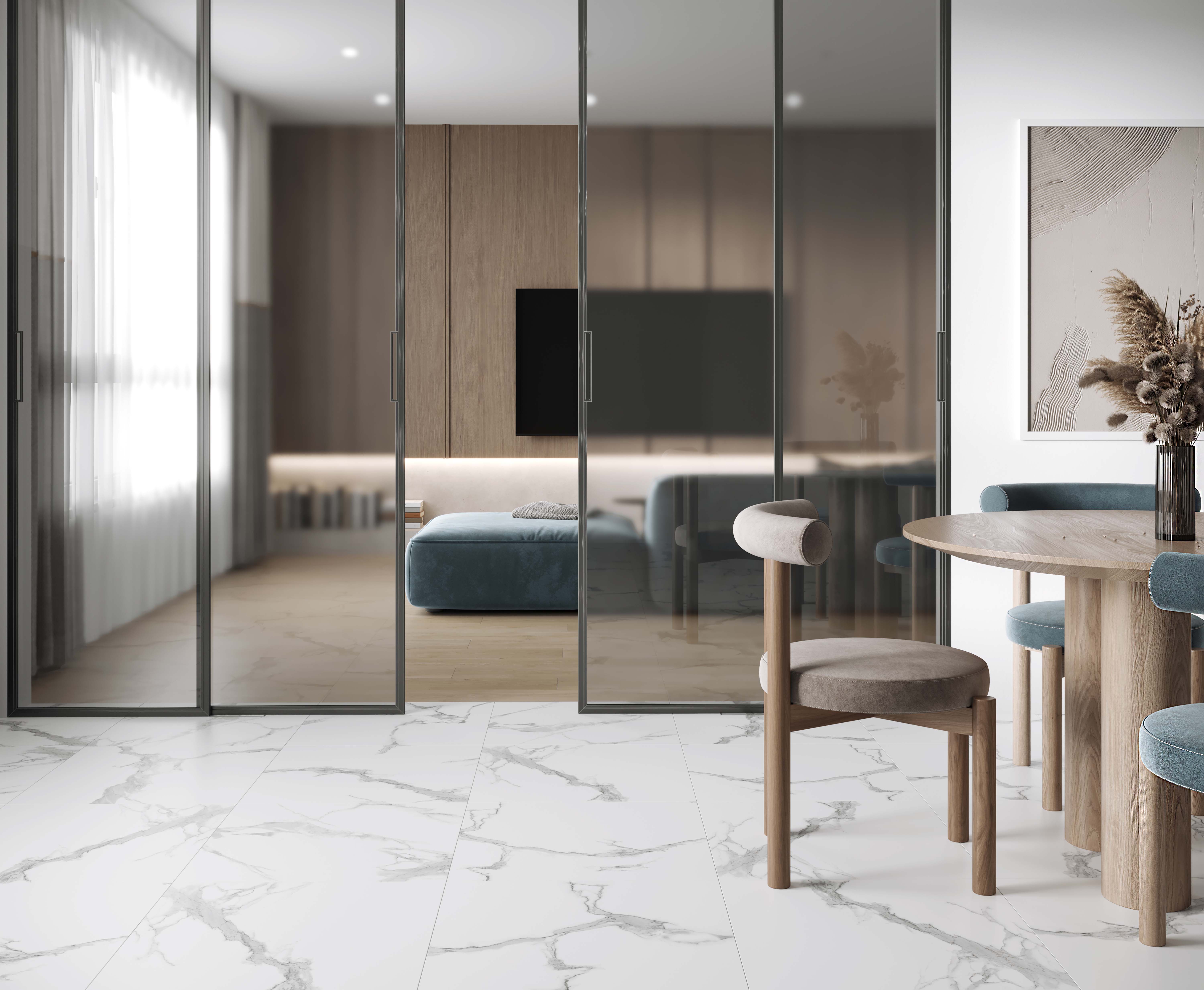 Керамогранит Laparet Statuario Crown белый 60x60 сатинированный