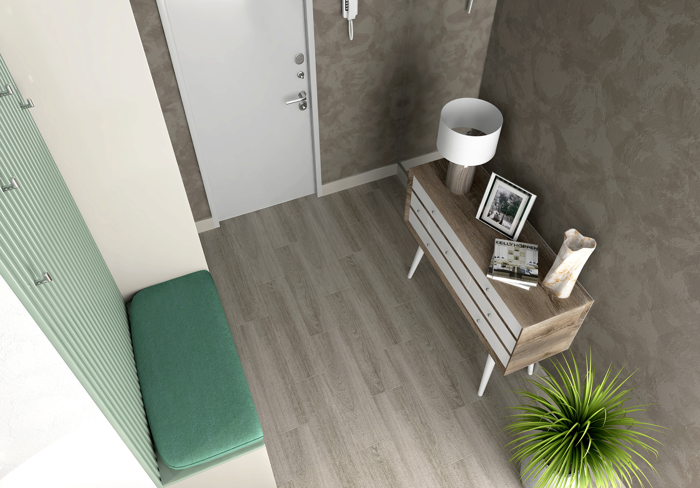 Керамогранит (SG706690R) Laparet Madera серый 20x80 матовый